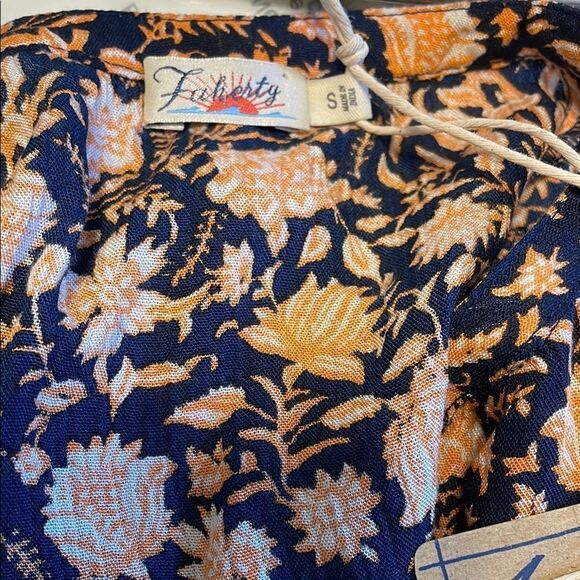 Faherty Reva Long Sleeve Mini Dress Floral S - Picture 3 of 8